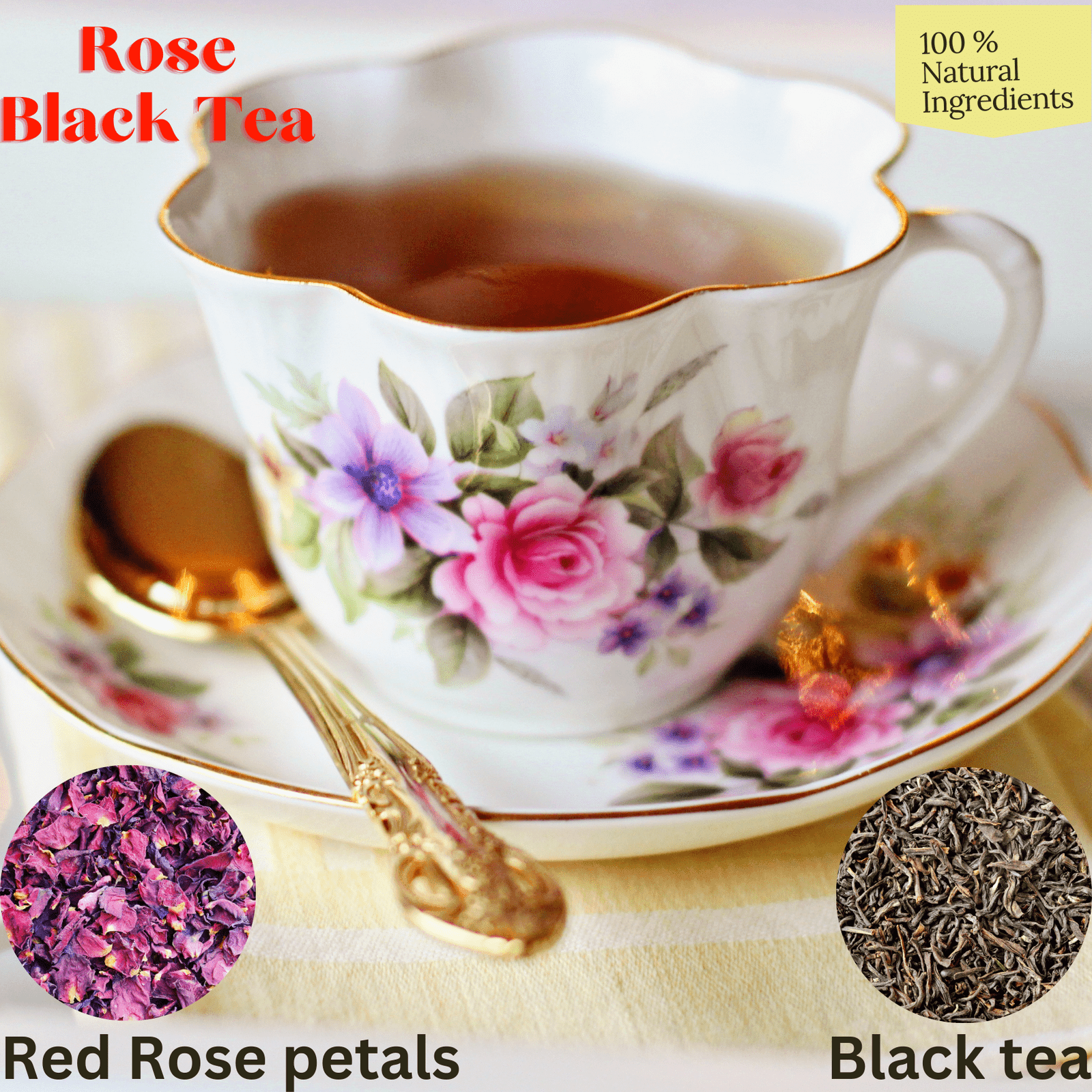 Rose Black Tea - ZYANNA® India - zyanna.com