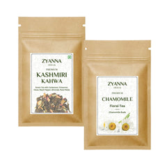 Kashmiri Kahwa & Chamomile Buds Tea (100g X 2) - ZYANNA® India - zyanna.com