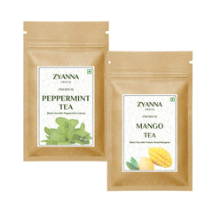 Peppermint Tea & Mango Tea (100g X 2) - ZYANNA® India - zyanna.com