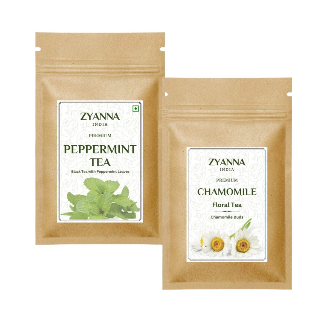 Peppermint Tea & Chamomile Buds tea (100g X 2) - ZYANNA® India - zyanna.com