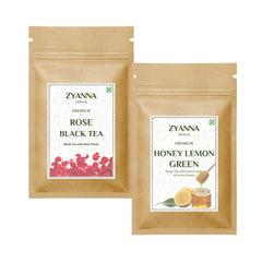 Rose Black Tea & Honey Lemon Tea (100g x 2) - ZYANNA® India - zyanna.com