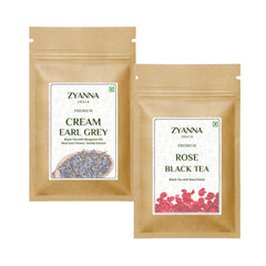 Cream Earl Grey & Rose Black Tea (100g x 2) - ZYANNA® India - zyanna.com