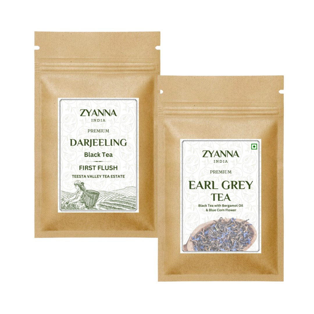 Darjeeling Tea & Earl Grey Tea (100gx2) - ZYANNA® India - zyanna.com