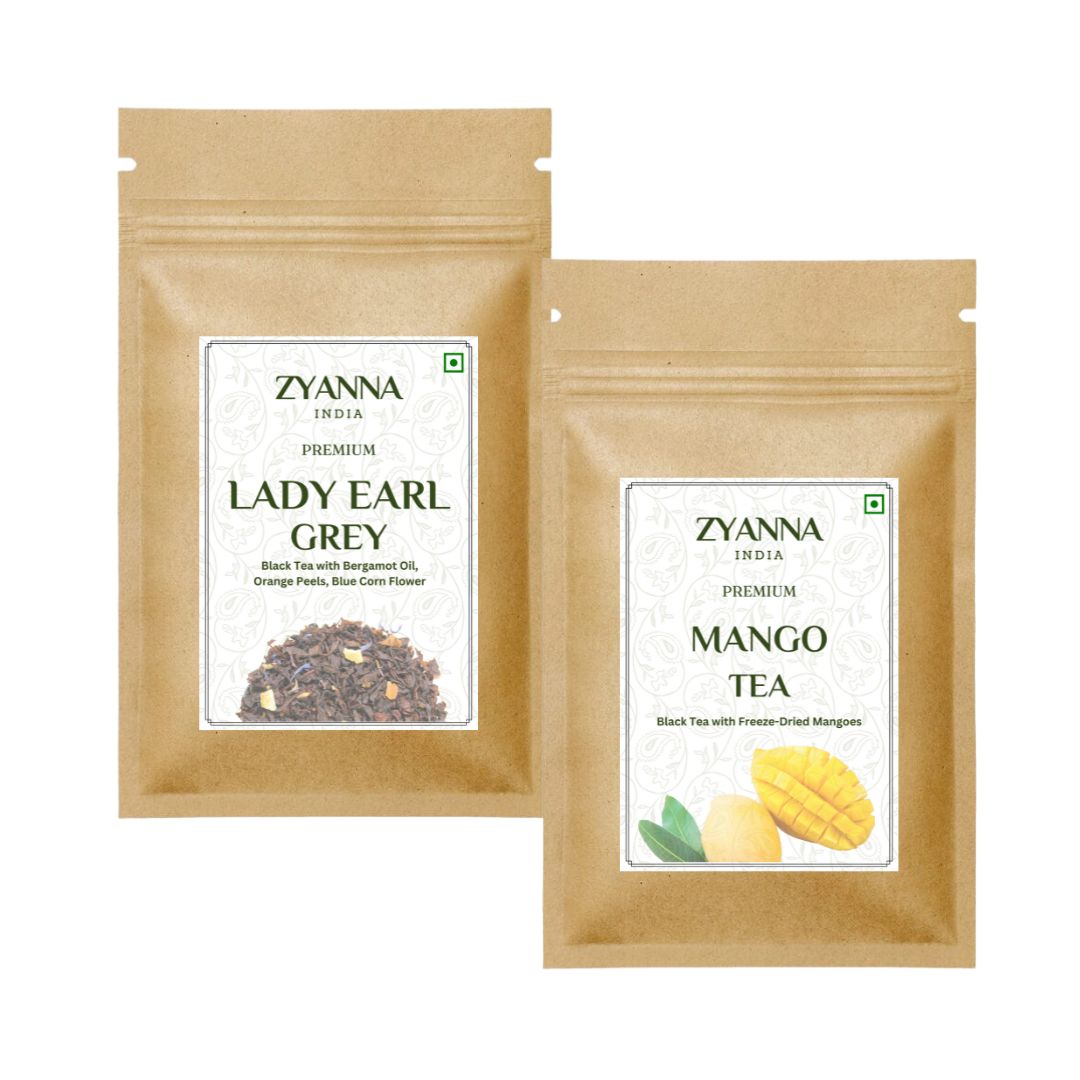 Lady Earl Grey & Mango Green Tea (100g x 2) - ZYANNA® India - zyanna.com