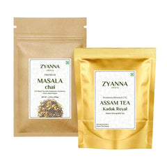 Assam Tea (500g) + Masala Chai (500g) Pack of 2 - ZYANNA® India - zyanna.com