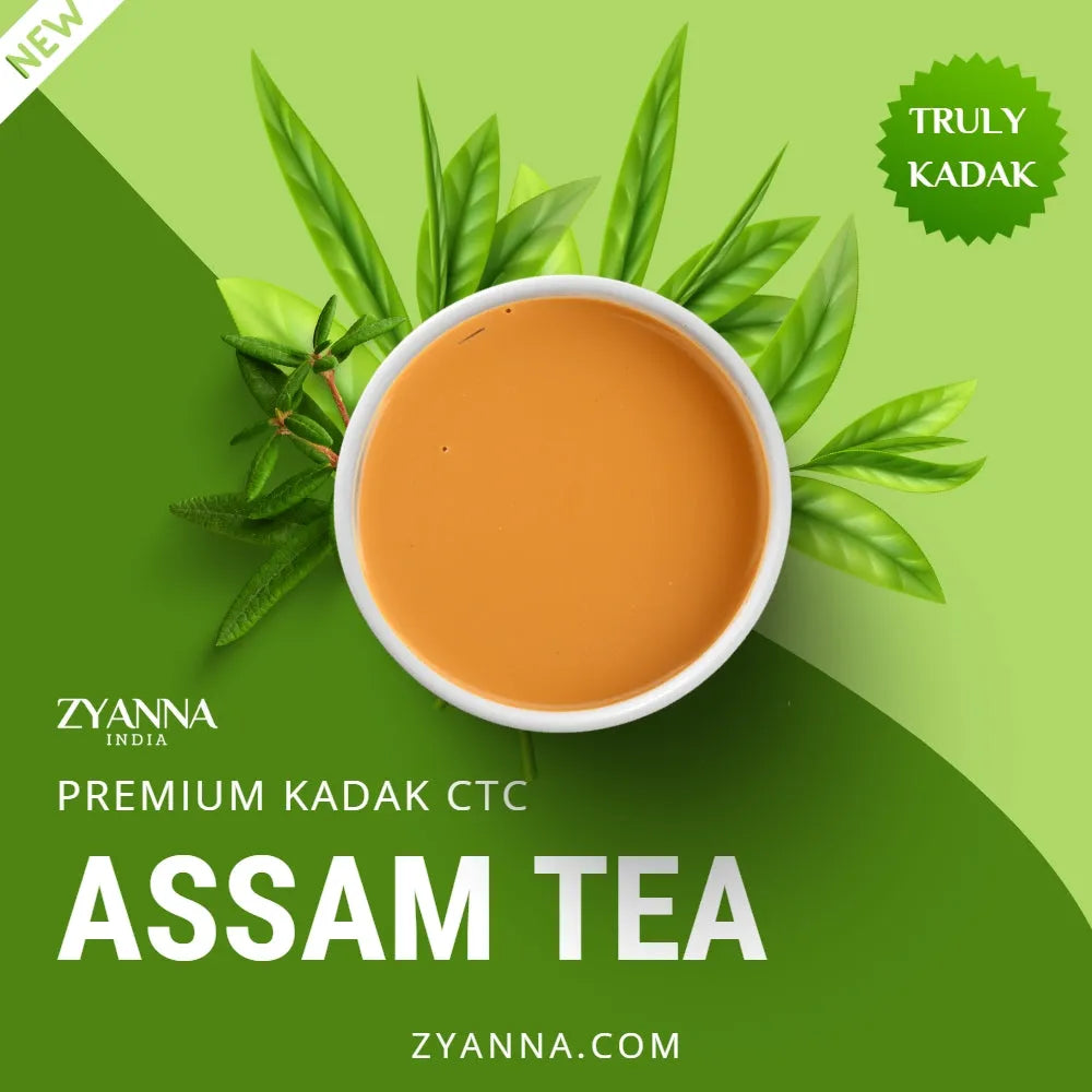 Assam Tea - Premium Kadak CTC Chai (1 kg - 500 Cups) Strong Milk Tea - ZYANNA® India - zyanna.com