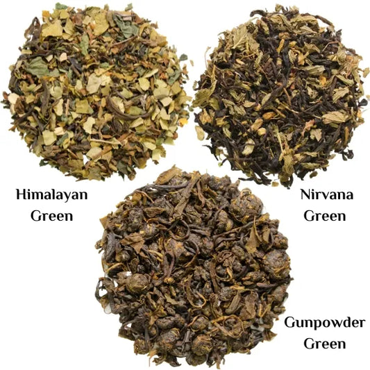 Detox Tea Combo - Himalayan Green(50g)+Nirvana Green(50g)+Gunpowder Green(50g) - ZYANNA® India - zyanna.com