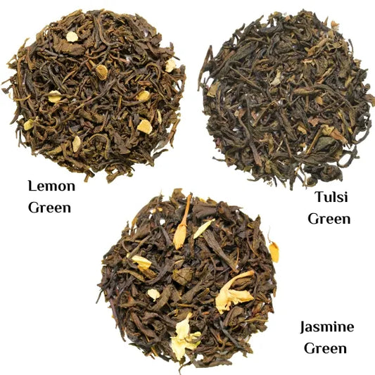 Lemon Green(50g)+Jasmine Green(50g)+Tulsi Green(50g) Combo Pack - ZYANNA® India - zyanna.com