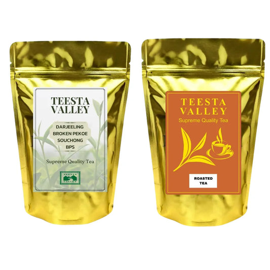 Teesta Valley Combo - Roasted Tea(250g) + Souchong(250g) - ZYANNA® India - zyanna.com