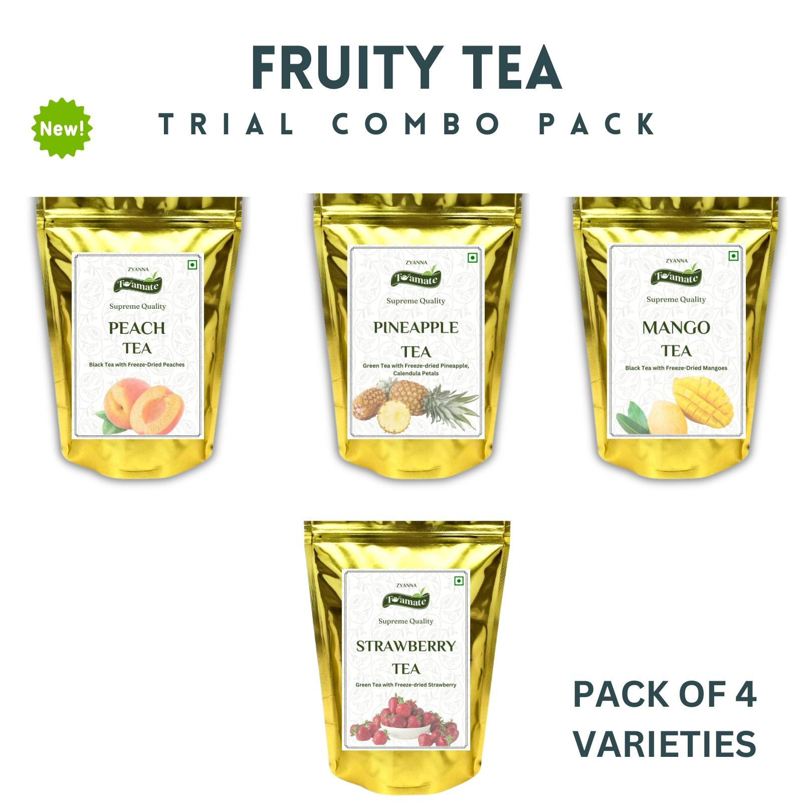 Trial Combo Pack- Fruity Tea (Pack of 4 varieties) - ZYANNA® India - zyanna.com
